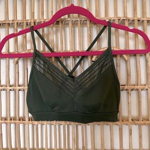 Alo Yoga Forest Green Mesh Bra